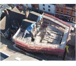 Demolition under way at 2 Walker Street