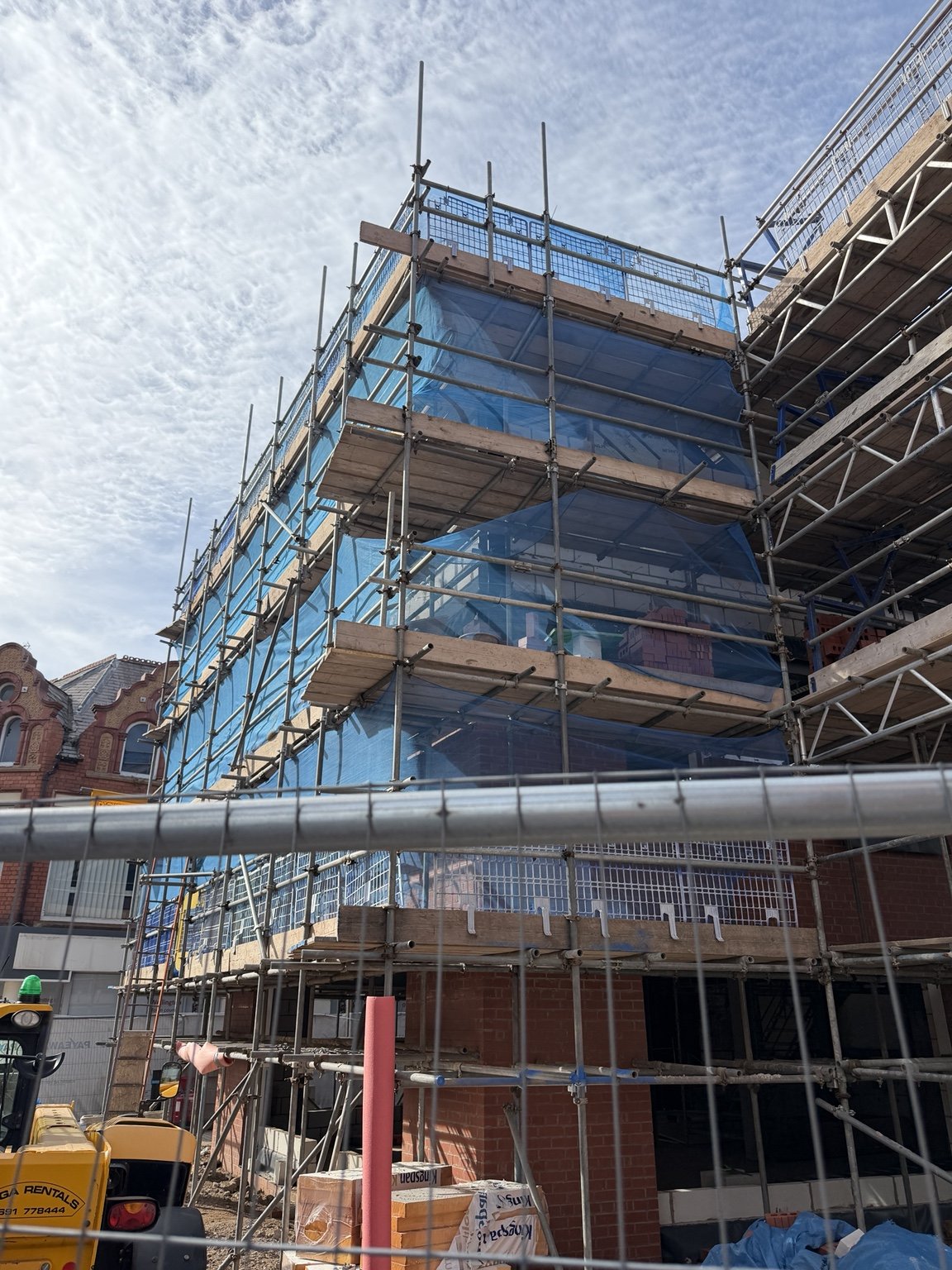 Steelwork and structural progress at 2 Walker Street