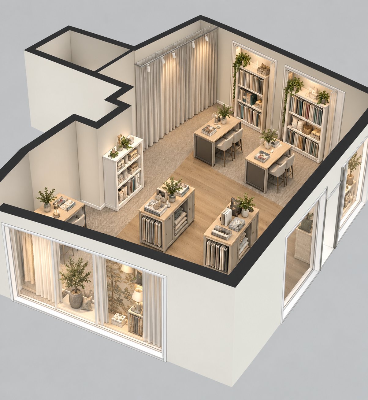 Early FRO.home showroom design concepts